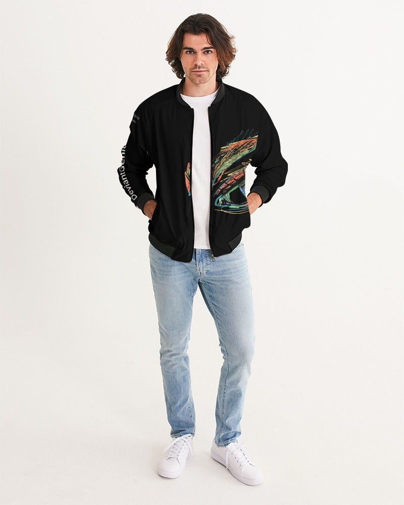 Deviant Genius© Deluxe Black Men's Bomber Jacket